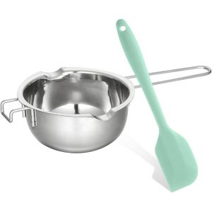Jexnovashop-Bol &Agrave; Fondre Au Bain-Marie 400 Ml + 1 Petite Spatule En Plastique &iquest; Casserole En Acier Inoxydable 304 Pour Chocolat, Chocolat, Sucre, Beurre, Fromage - Neuf