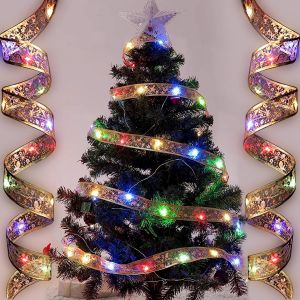 KAL-Guirlande Lumineuse À Ruban Décorative Pour Sapin De Noël, 5M 50 Led Par Pile Aa Alimenté Lumineuse À Bande Lampe À Fée Dorée Pour Décor De Fête De Noël D'Halloween Thanksgiving (Multicolore) - Neuf