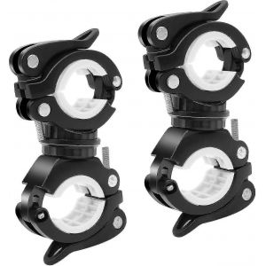 2 Pièces Support De Vélo Universel Support De Vélo Universel 360 Porte-Lampe De Poche De Vélo Universel Rotatif Support De Guidon Pinces De Lumière Réglables Pour Lampe De Poche R - Neuf