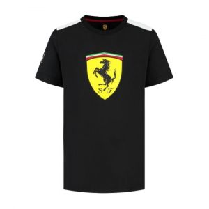 T-Shirt Ferrari F1 Puma Écusson Géant Leclerc/ Hamilton - Enfant - Neuf