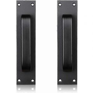 Poignée de porte coulissante noire pour cuisine / meubles / armoire / armoire / poignée de tiroir pour foulards de porte de grange - Neuf