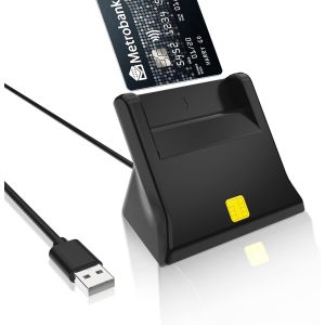 TIANYI-Lecteur Carte Identit&eacute; Belge - Lecteur Carte ID - Plug & Play - Prend en Charge les Cartes &agrave; Digital Signature/CAC/Carte D'identit&eacute; &agrave; Puce/Banque IC/eID/Carte de Sant&eacute;, pour Windows XP/Vista/7 - Neuf