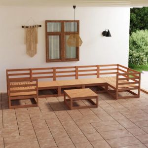 Prolenta Premium - Salon De Jardin 8 Pcs Bois De Pin Massif - Neuf