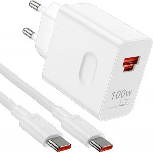 100w Supercharge Chargeur Rapide Pour Honor 200 Pro+ 400 Pro,2 Ports Pd Chargeur Rapide Avec 6a Câble Usb C 1m,Supercharge Chargeur Pour Honor Magic7pro 7lite 6lite 6pro 200 Lite X6b Pad X8a 9 - Neuf