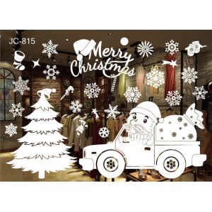 Décorations de fenêtre de Noël, autocollants de fenêtre de Noël pour les décorations de fenêtre de vacances de Noël pour la maison, l'école, le bureau, la décoration de fenêtre d'hiver (style 1) - Neuf
