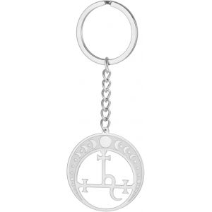KAL-Porte-Clés Lilith Sigil De Lilith Déesse Phase De Lune Porte-Clés Sorcière Païenne Hécate Mythologie Amulette Triple Lune Déesse Bijoux Sorcières Cadeaux - Neuf