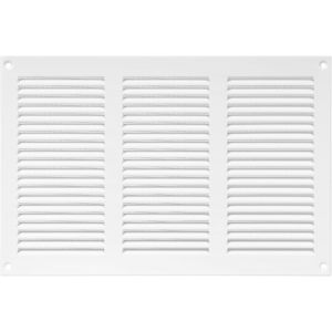 Grille d'aération blanche de 30 x 20 cm - Grilles d'air à retour en acier - pour plafond et paroi latérale - CVC - avec écran de protection contre les insectes (300 x 200 mm, blanc) - Neuf