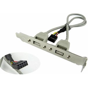 M30 Adaptateur USB 2.0 Interne,Hub M30 9 Broches vers 2 Ports USB-A Externes,pour Carte Mère - Neuf