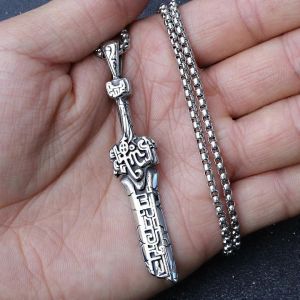 Mode Européenne Et Américaine Vintage Collier Swordsman Drame Histoire Épée Hommes S Pendentif Acier Titane Fashionmonger Personnalisé Acier Inoxydable - Neuf