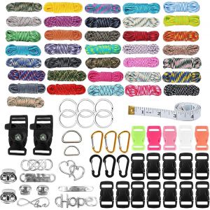 Sept-Paracord 550 Corde Paracorde 3mm Paracorde Bracelet, Corde Multifonction Contient Boucle De Corde Et Aiguilles À Coudre Convient Pour La Fabrication De Cordon, Trousseau, Bracelet - Neuf