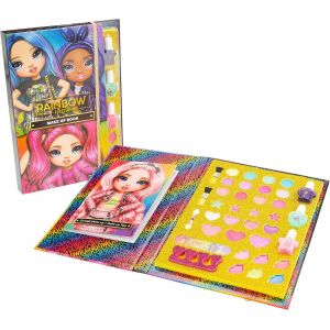 KALANKA-Rainbow High Make Up Book, Livre avec Kit Maquillage Enfant pour Apprendre à se maquiller Le Visage, Les Yeux et Les Mains - - Neuf