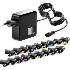 acdsgd-100W 90W 65W Chargeur Universel PC Portable pour HP ASUS Lenovo Acer Dell Toshiba Sony Samsung Chargeur Ordinateur avec 18 Connecteurs, Pas de USB-C - Neuf