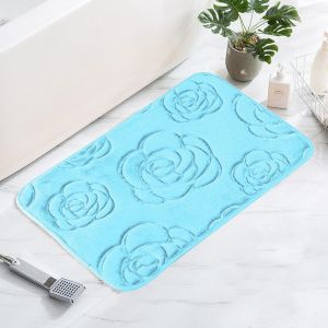 1pc Rose Tapis De Sol Salle De Bain Absorption D'eau Tapis Antidérapant Salle De Bain Paillasson Chambre Tapis Tapis De Sol - Type Sky Blue-500mmx800mm - Neuf