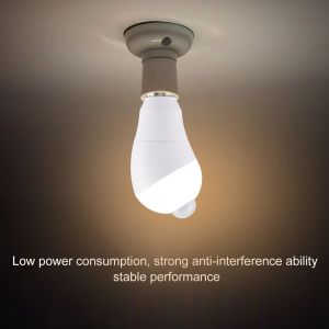 Hjlian Ampoule Led A Detecteur De Mouvement, Tete Rotative A 350¡Ã Pour Couloir, Culot E27 (Blanc Chaud, 5 W) - Neuf