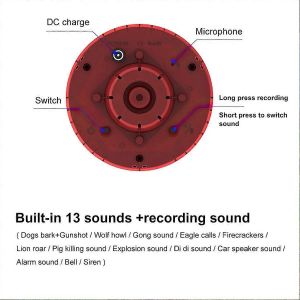 Alarme infrarouge solaire détecteur de mouvement Alarme de sécurité extérieure étanche pour animaux Répulsif 129dB - Neuf