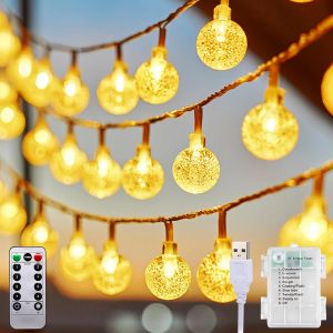 Guirlande Interieure D&eacute;corative 12m + 1m 100 Leds Guirlandes Lumineuses Int&eacute;rieur (13m 100led Coule De Cristal) - Neuf