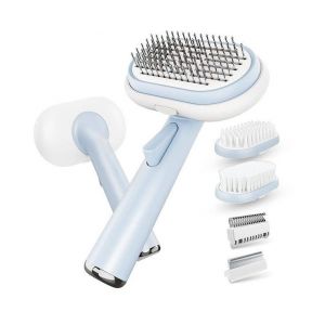 Peigne De Toilettage 5 En 1 Pour Animaux De Compagnie- Brosse Multifonction Pour Chats Et Chiens, Autonettoyante, Démêlante Et Nettoyante En Douceur - Neuf