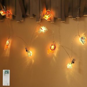 Guirlande Lumineuse À Led - Animaux - 2,15 M - 12 Led - Blanc Chaud - Pour Chambre D'enfant - Avec Minuterie - Pour L'intérieur, Le Lit De Maison, Les Fêtes, Les Baldaquins, Les Anniversaires - Neuf