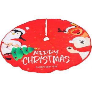 Jupe De Sapin Festive &Agrave; Imprim&eacute; Cr&eacute;atif Pour La D&eacute;coration De No&euml;l - Neuf