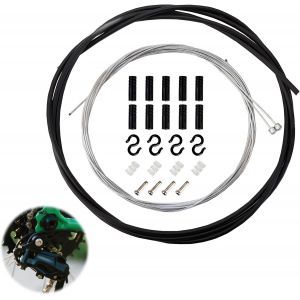 Subzonal-Kit De C&acirc;bles De D&eacute;railleur Pour V&eacute;lo, 2 M Gaine De C&acirc;ble V&eacute;lo Avec C&acirc;bles De D&eacute;railleur Internes Embouts Embouts De C&acirc;ble Crochets En S Et Joints Toriques Pour Vtt V&eacute;lo De Route V&eacute;lo Plian - Neuf