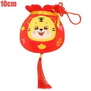 2022 Tigre Ann&eacute;e Chinois Noeud Sac Porte-Bonheur Animal Peluche Poup&eacute;e Jouet D&eacute;cor Suspendu Cadeau Du Nouvel An - Neuf