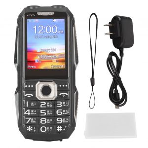 Telephone portable N503 debloque, GSM 2G, etanche IP67, double carte SIM, batterie 3800 mah, bouton SOS, grand bouton, 100-240 V, noir, prise US - Neuf