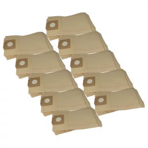 vhbw 50x Sacs compatible avec K&auml;rcher T 10/1, T 12/1, T10/1 Professional, T 12/1 Adv aspirateur - 23cm x 22,5cm marron - Neuf