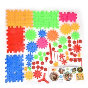 Blocs de construction en plastique pour enfants, engrenages electriques, briques, puzzle, jouet educatif, cadeau - Neuf