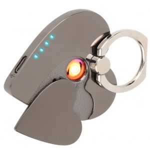 Briquet USB multifonction en metal, rechargeable, sans flamme (Black Ice) - Neuf