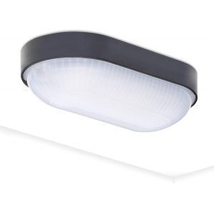 KAL-Oktaplex Led Lampe De Cave Base 9W 800Lm Ip65 Blanc Neutre 4000K Lampe Ovale Applique Murale Plafonnier Anthracite - Neuf