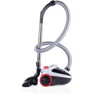 Aspirateur avec Sac DD2001 - Aspirateur avec filtre HEPA 10 - Aspirateur avec Brosse Combinée et Suceur Plat 800W - Gris / Rouge - Neuf