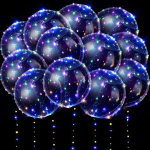 Cauc-Lot De 20 Ballons Lumineux &Agrave; Led, Ballons Lumineux, Ballons Led, 61 Cm, Ballons D'anniversaire Avec Lumi&egrave;re, Guirlandes Lumineuses Pour Anniversaire, Saint-Valentin, D&eacute;coration De F&ecirc;te - Neuf