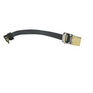 VornixorSarlshop-Micro HDMI m&acirc;le coud&eacute; &agrave; 90 degr&eacute;s vers HDMI standard m&acirc;le Full HDMI normal pour GH4BMPCC Sony A5000 A6000 A7S A7R (non compatible avec Sony A6300) Noir (5 cm) - Neuf