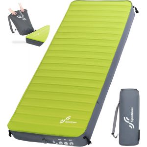 Letnerny-Tapis De Couchage Pour Camping Matelas De Camping Ultra Épais De 10,2 Cm Avec Valeur 10 R, 4 Saisons, Grande Taille, 198,1 X 76,2 Cm, Auto-Gonflant, Pour Camp/Voyage/Voiture/Tente, Facile - Neuf