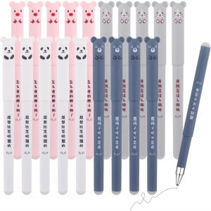 Tianyi-20pcs Stylos Effaçables 0,5mm Stylo Kawaii Stylo Gel Effacable Stylo Gomme Animaux Bleu Pour L'école, La Famille, Les Etudiants Et Les Fournitures De Bureau - Neuf