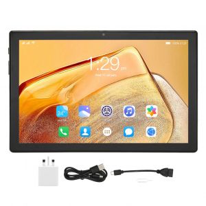 Tablette 10 pouces 6 Go 256 Go 5G Wi-Fi Processeur Octa Core Double SIM Double veille appels 4G Tablette pour android 11.0 Prise britannique 100-240 V Prise britannique doree - Neuf