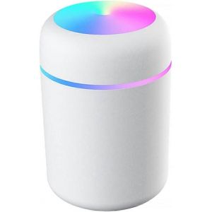 Mini humidificateur USB avec veilleuse LED pour bureau de voiture Humidificateur portable blanc noir - Neuf