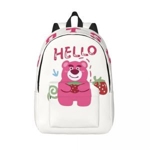 Sac à dos à fermeture éclair en forme d'ours mignon, Toy Story Lotso High Street, pour femmes et enfants, cartable de bureau, de travail et d'ecole - Neuf