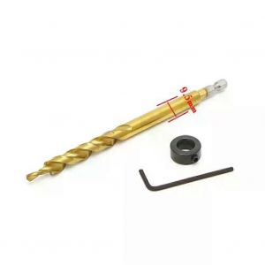 Localisateur de trou incliné pour le travail du bois Tige 95/90mm Tige hexagonale HSS Outils de perçage de trou de poche Guide de perçage à angle de 15 degrés - Neuf
