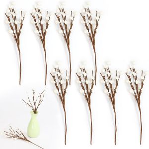 8 Pi&egrave;ces Branche Decorative Bois,Arbre de Paques Decoration Maison Branche Artificielle Fleur Deco Fausses Fleurs,Parfait pour Les Vases,Les D&eacute;corations de Table Ou Les Projets de Bricolage - Neuf
