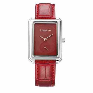Montre À Quartz Pour Femme Avec Cadran Carré Et Bracelet En Cuir Re203 - Neuf