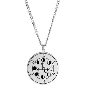 Trahoo-Collier De Lilith Pour Hommes Femmes Hécate Gothique Phase De Lune Lilith Déesse Pendentif Sigil Lucifer Signe Mythologie Païen Bijoux Cadeau - Neuf