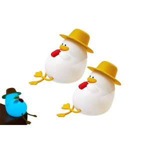 Lot De 2 Veilleuses Canard Tactiles Rechargeables Pour Chambre D'enfant - Neuf