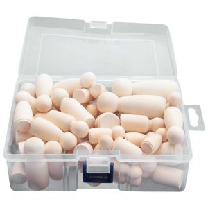 Poup&eacute;es En Bois Peg, 56pcs Inachev&eacute; D&eacute;coratif Diy Ange Poup&eacute;e Corps Peint Naturel En Bois Personnes W - Neuf