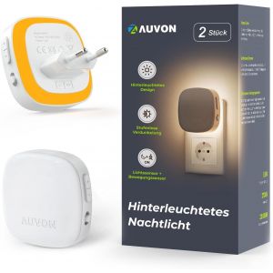 Veilleuse Enfant, Veilleuse Prise Électrique Avec Capteur De Mouvement Et Capteur Crépusculaire, 2 Pièces Led Chaud Éclairage Ambiant Réglable De 1-50 Lm Pour Couloir Escalier Chambre À Coucher - Neuf