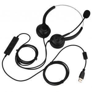 Casque USB avec fonction muet pour centre d'appels, reduction du bruit, avec microphone - Neuf