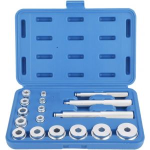 Mevronisshop-17pcs Kit D'outils De Roulement De Roues Outil D'extracteur De Roulement D&iquest;&Eacute;l&eacute;ments De Pression Pour Le Montage Et La Remise En &Eacute;tat - Neuf