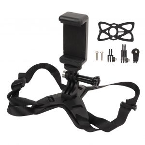 Kit de fixation pour mentonniere de casque de moto, noir, antiderapant, absorption des chocs, accessoires pour camera d'action PC - Neuf