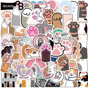 Lot De 61 Autocollants Graffiti Motif Pattes De Chat Pour Ordinateur Portable, Voiture, Moto, Vélo, Casque, Skateboard, Guitare, Bouteille D'eau, Décoration Tendance - Neuf