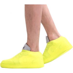 (Gros Jaune) De Silicone Imperméable À L'eau De Pluie De La Chaussure De Couverture, Réutilisable Antidérapante En Caoutchouc De Pluie Chaussure De Couverture, Le Cyclisme Sur Route Chaussure De Couverture - Neuf